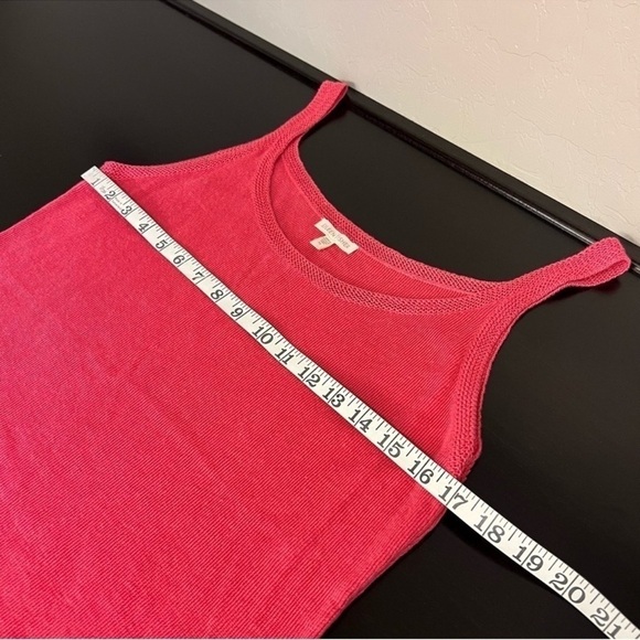 Eileen Fisher 100% Hemp coral pink coordinate knit Set,top and open cardigan - Picture 13 of 16